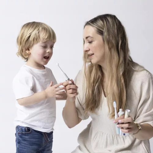 Matchstick Monkey Baba Elektromos Fogkefe - Púderrózsaszín Monkey  3-36 hó