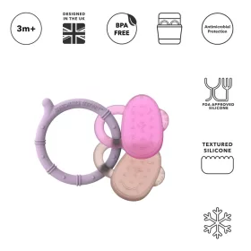   MATCHSTICK MONKEY - Hűsítő rágóka - Lila, Pink/Púderrózsaszín (3h+) - rágóka fogzásra