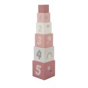 Label-Label Fa építőkocka számokkal - Rózsaszín