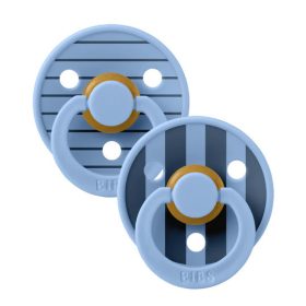   BIBS Studio Pin Colour cumi szett (2 db) - Kék csíkos (0-6 hónap)