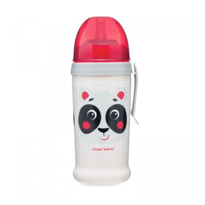 Canpol Sport itatópohár cseppmentes szívószállal  350 ml (12h+) - Panda