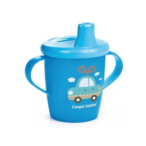 Canpol Babies Csöpögésmentes itatópohár kemény ivócsőrrel 250 ml (9h+) - Kék