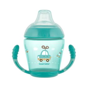   Canpol Babies Cseppmentes itatópohár puha ivócsőrrel 230 ml (9h+) - Türkiz