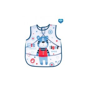 Canpol Babies Puppets zsebes puha előke - Kék