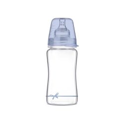   Lovi DiamondGlass Üvegből készült cumisüveg 250 ml (3h+) - Baby Shower Boy