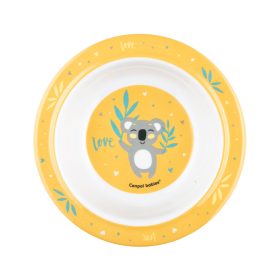   Canpol Babies Melamin tál tapadókoronggal 270ml (4h+) Exotic Animals - Sárga
