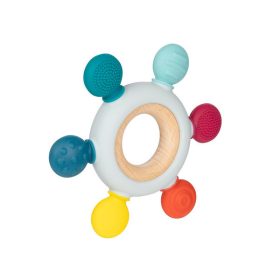 Canpol Babies Fa és szilikon rágóka - Hajókormány