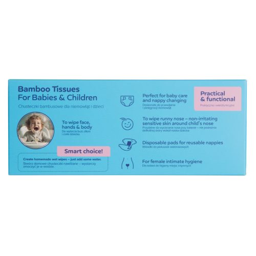 Canpol Babies Bambusz száraz 2in1 törlőkendő (100db)
