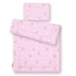   BabyLion Prémium 2 részes ágyneműszett (75x100) - Rózsaszín nyuszik