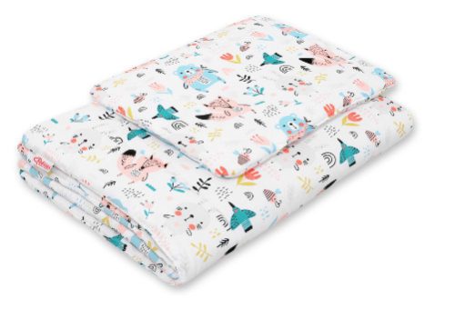 BabyLion Prémium 2 részes ágyneműszett (75x100) - Világoskék maci és barátai