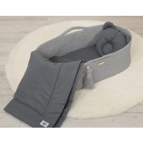   BabyLion Prémium Maci 2 részes ágyneműszett - Sötétszürke