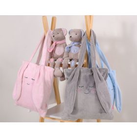 BabyLion Prémium nyuszis plüss táska - Fehér