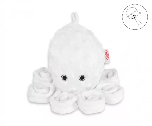 BabyLion Prémium Kis minky ölelő polip (31 cm) - Fehér