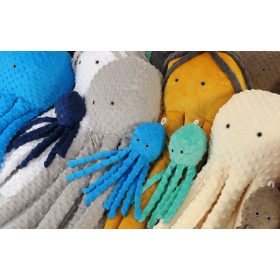   BabyLion Prémium Óriás minky ölelő polip (75 cm) - Krém