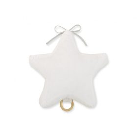 BabyLion Prémium Zenélő csillag párna - Fehér