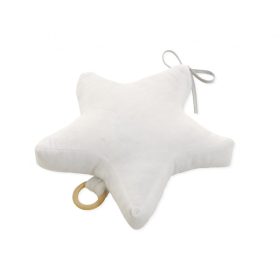 BabyLion Prémium Zenélő csillag párna - Fehér