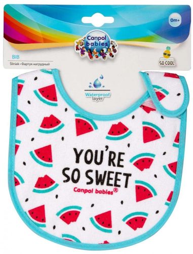 Canpol Babies So Cool tépőzáras pamut előke - Dinnyék