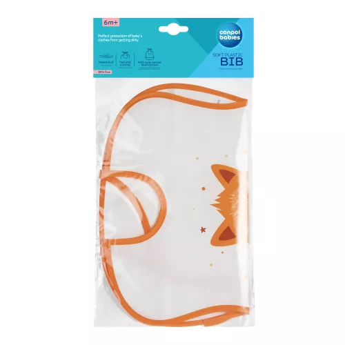 Canpol babies műanyag puha előke Cute Animals - Róka