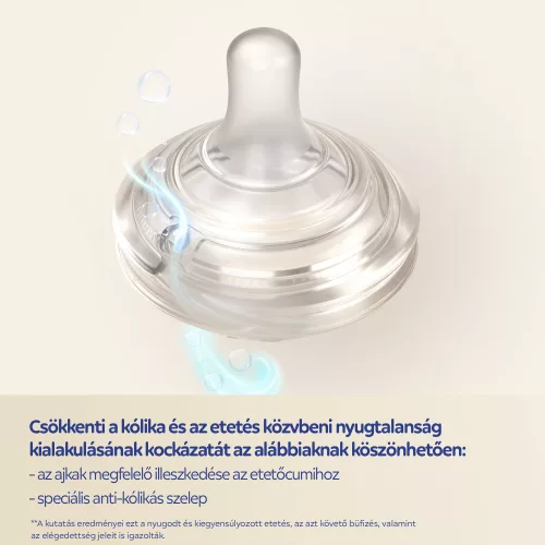 Canpol babies Natural Shape anti-kólikás cumisüveg 260ml (3h+)