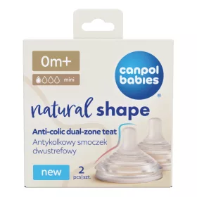   Canpol babies Natural Shape etetőcumi mini folyású (0h+) 2 db