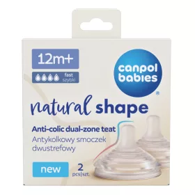   Canpol babies Natural Shape etetőcumi gyors folyású (12h+) 2 db