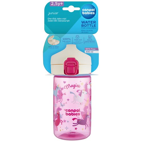 Canpol babies Junior gyermek kulacs 400 ml - Rózsaszín