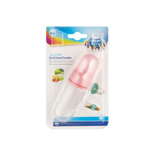 Canpol Babies Puha etető tubus szilikon hálóval - Rózsaszín