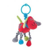 Canpol Felakasztható plüss csörgő - Piros kutya