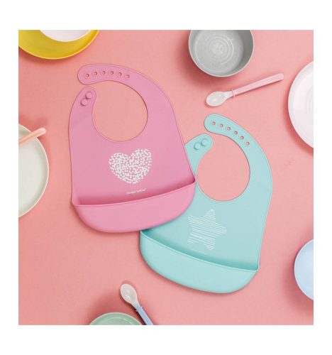 Canpol Babies szilikon zsebes előke - Türkiz