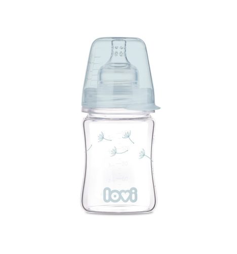 Lovi DiamondGlass Üvegből készült cumisüveg 150 ml (0h+) - Botanic