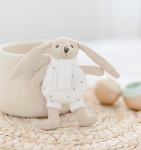 Canpol Babies Plüss játék csörgővel - Bézs nyuszi