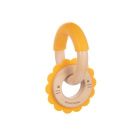 Canpol Babies Fa és szilikon rágóka - Oroszlán