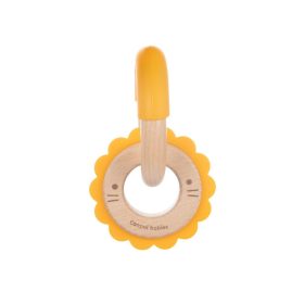 Canpol Babies Fa és szilikon rágóka - Oroszlán