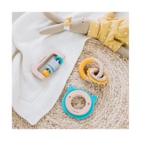 Canpol Babies Fa és szilikon rágóka - Maci