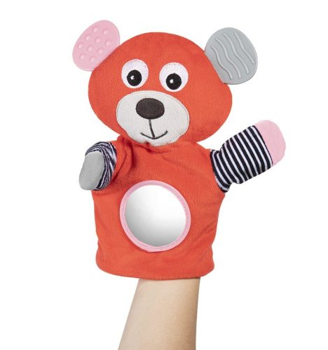 Canpol Babies Plüss bábjáték - Maci - Korall