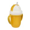 Canpol FlipTop szívószálas pohár 210 ml (9h+) - Matt sárga