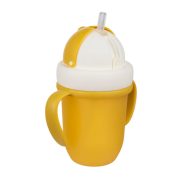   Canpol FlipTop szívószálas pohár 210 ml (9h+) - Matt sárga