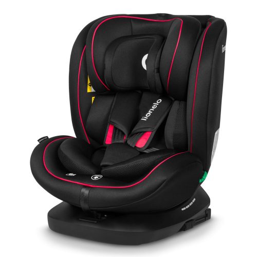 Lionelo Bastiaan I-Size 360°-ban forgatható ISOFIX gyermekülés (40-150 cm) - Black Red