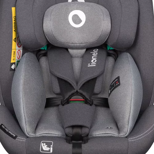 Lionelo Bastiaan One I-Size 360°-ban forgatható ISOFIX gyermekülés (40-150 cm) - Grey Stone
