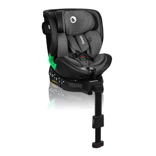Lionelo Harmony I-Size 360°-ban forgatható ISOFIX gyermekülés (40-150 cm) - Grey Graphite Leather