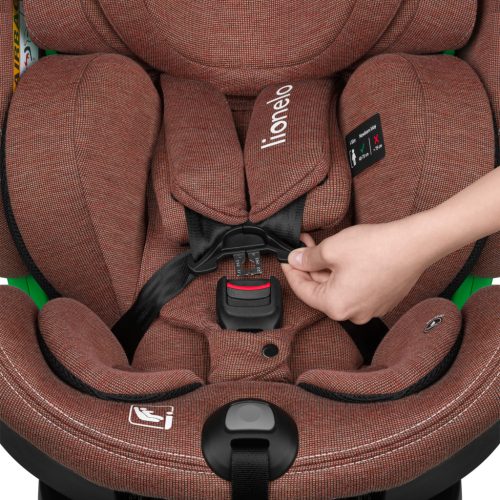Lionelo Harmony I-Size 360°-ban forgatható ISOFIX gyermekülés (40-150 cm) - Red Brick Bamboo