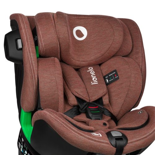 Lionelo Harmony I-Size 360°-ban forgatható ISOFIX gyermekülés (40-150 cm) - Red Brick Bamboo
