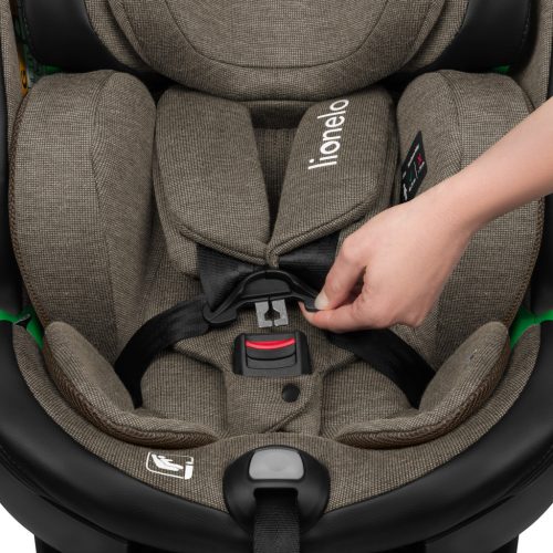 Lionelo Harmony I-Size 360°-ban forgatható ISOFIX gyermekülés (40-150 cm) - Green Olive Leather