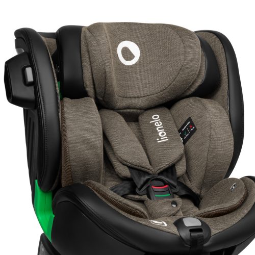 Lionelo Harmony I-Size 360°-ban forgatható ISOFIX gyermekülés (40-150 cm) - Green Olive Leather
