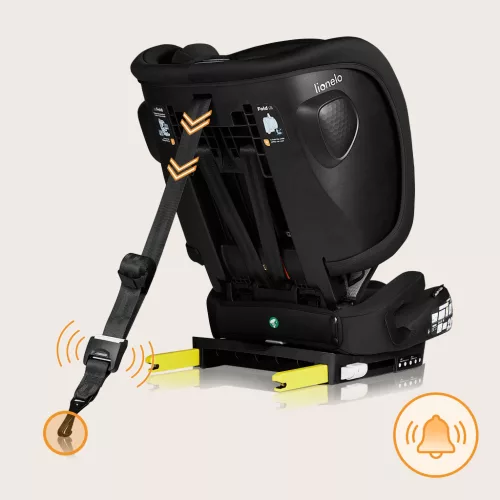 Lionelo Nelly I-Size ISOFIX összecsukható gyermekülés (76-150cm) - Black Carbon