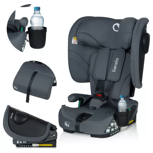 Lionelo Nelly I-Size ISOFIX összecsukható gyermekülés (76-150cm) - Grey Graphite