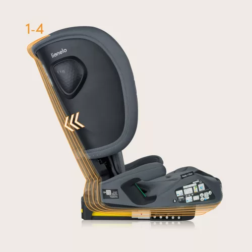 Lionelo Nelly I-Size ISOFIX összecsukható gyermekülés (76-150cm) - Grey Graphite