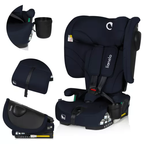 Lionelo Nelly I-Size ISOFIX összecsukható gyermekülés (76-150cm) - Blue Navy