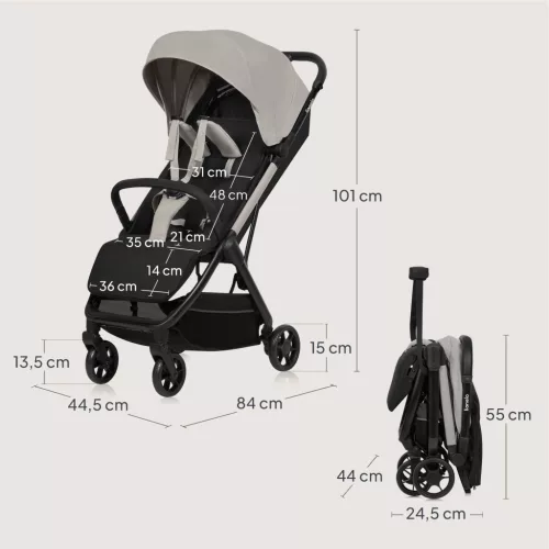 Lionelo Julie Air sport babakocsi - Beige Sand