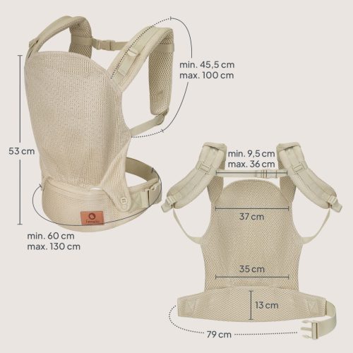Lionelo Margareet Air csatos hordozó - Beige